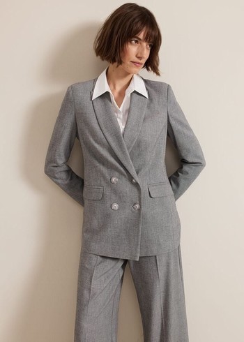 Phase Eight Dilly Grey Coats Grey USA | 1253794-JC